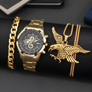 Мужской подарочный набор с часами , браслетом и кулоном мужской подарочный набор с часами