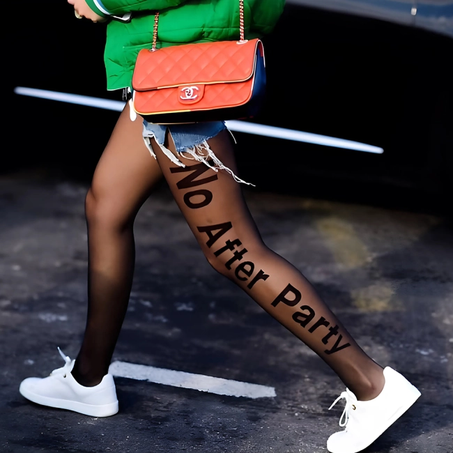 колготки із словами