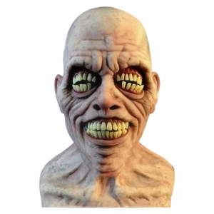 Маска с зубами на глазах.  Страшная маска с зубами.  Маска человек-зубы