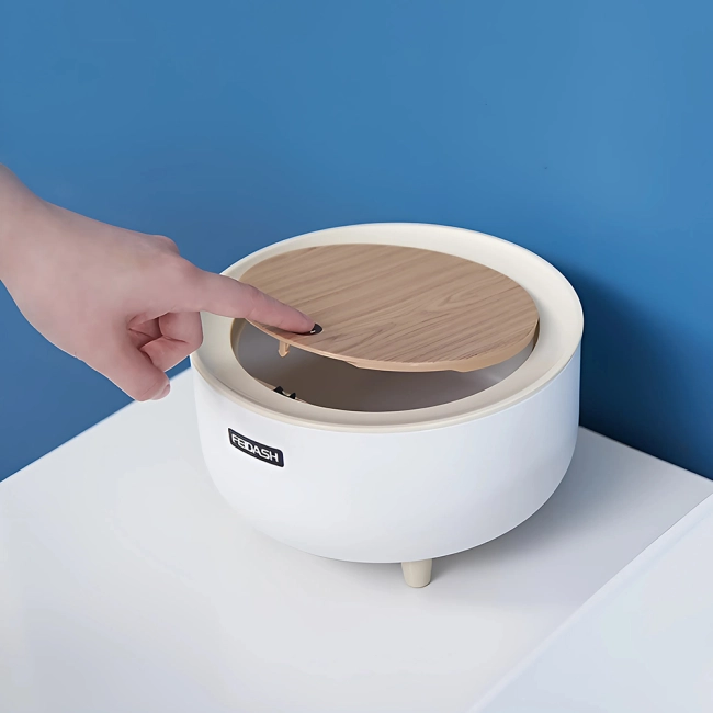 Настільне відро для сміття з кришкою