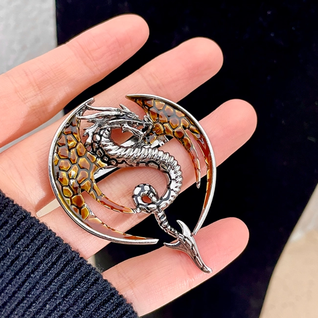 брошь с драконом