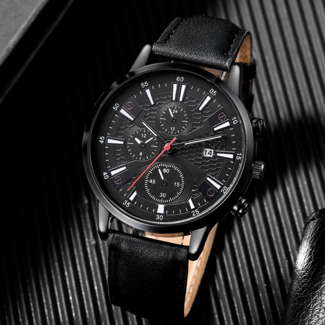 мужской подарочный набор с браслетами и часами