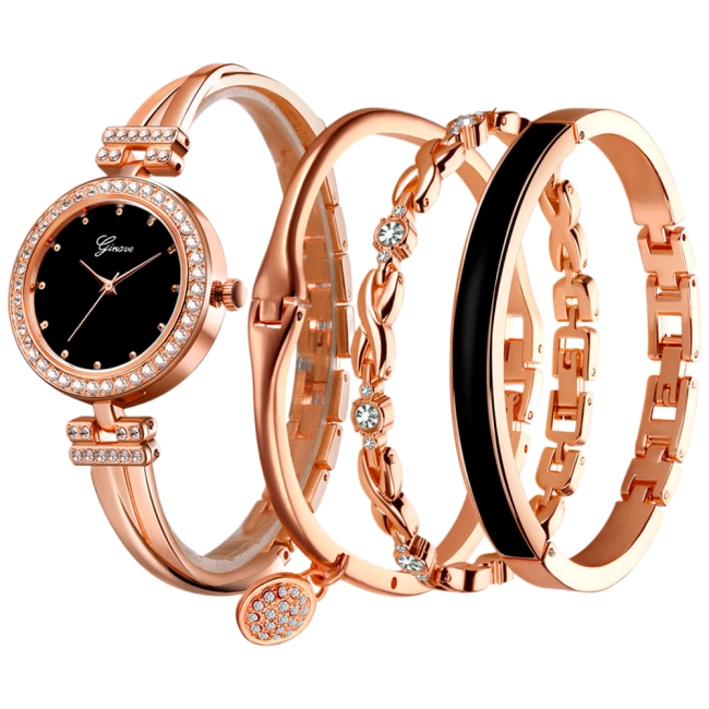 женский подарочный набор часы и браслеты