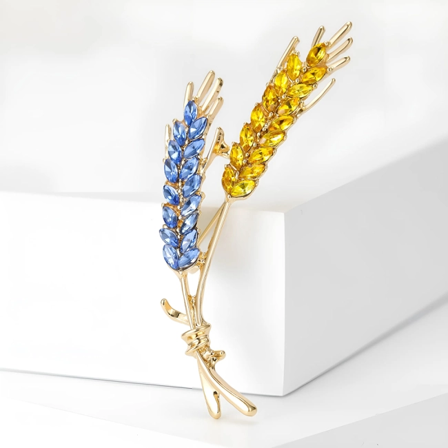 брошь колоски