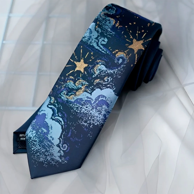 краватка з малюнком місяця