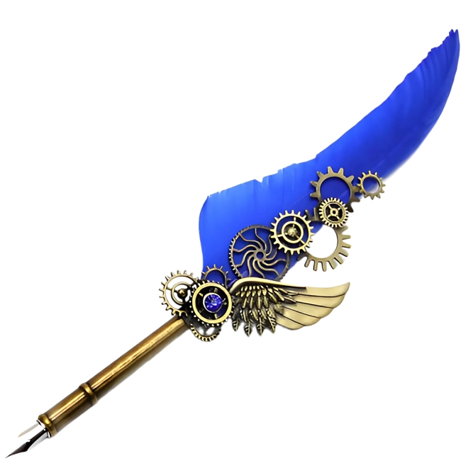 набор ручка перо с чернилами