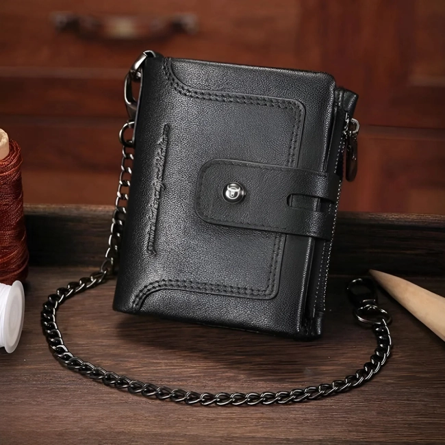 мужской кошелек с цепочкой