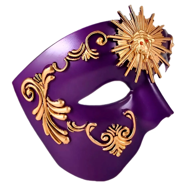 карнавальная маска на половину лица