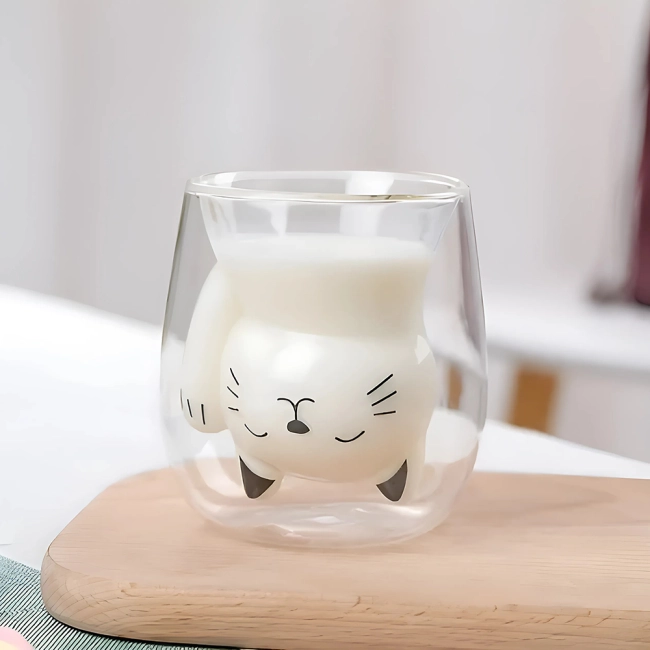 склянка з подвійними стінками кіт