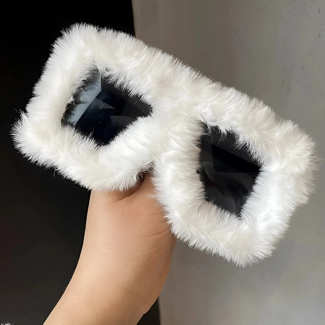 пушистые солнцезащитные очки