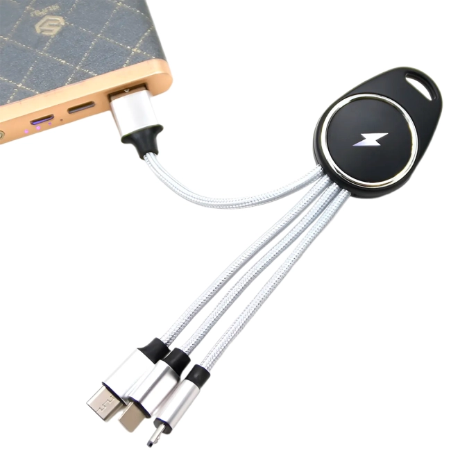 брелок з кабелями 3 в 1