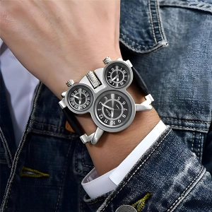 Мужские часы с тремя циферблатами часы с тремя циферблатами