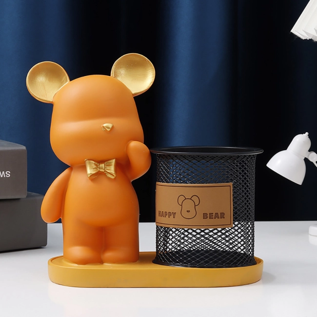 подставка для канцелярии с мишкой