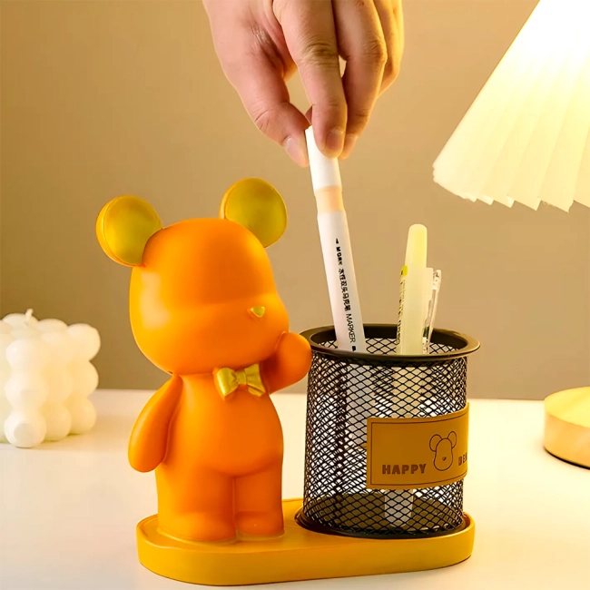 подставка для ручек с мишкой