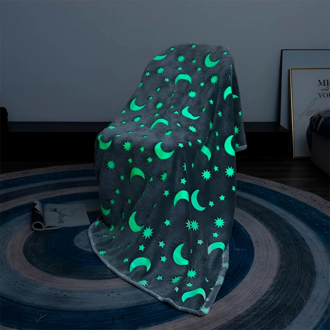 плед с луной