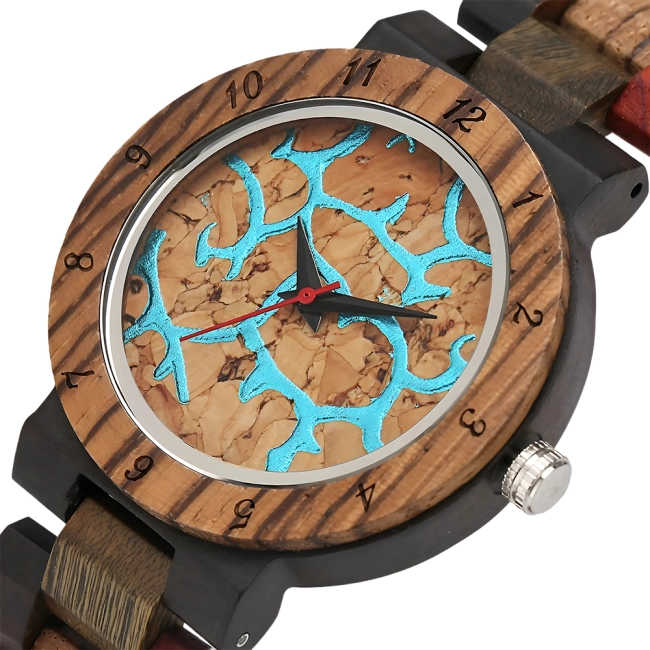 кварцовий дерев’яний годинник