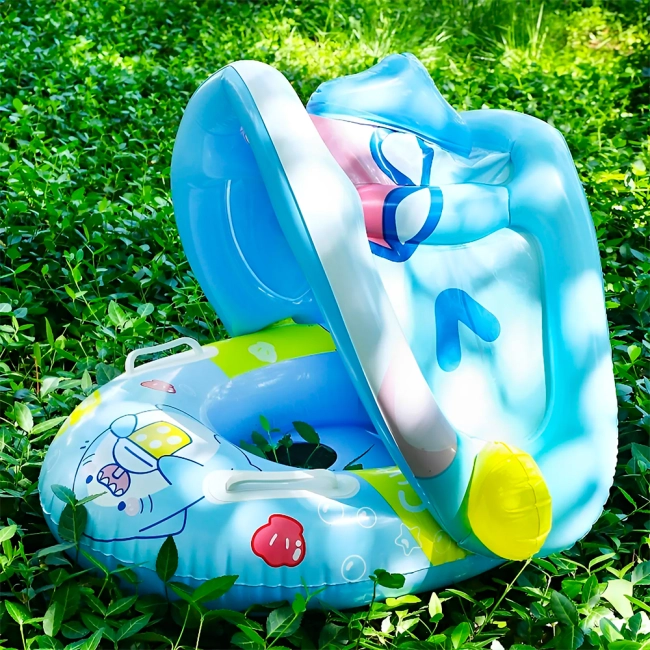 надувной круг с крышей для малышей