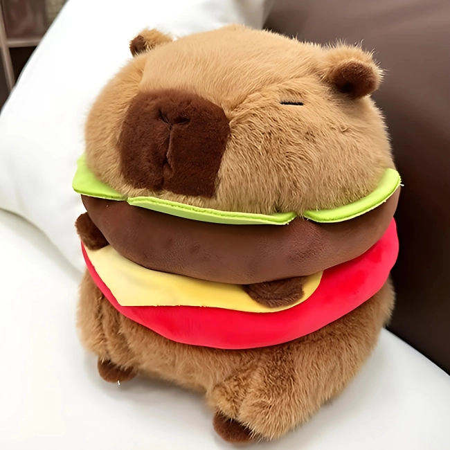 игрушка в форме бургера капибара