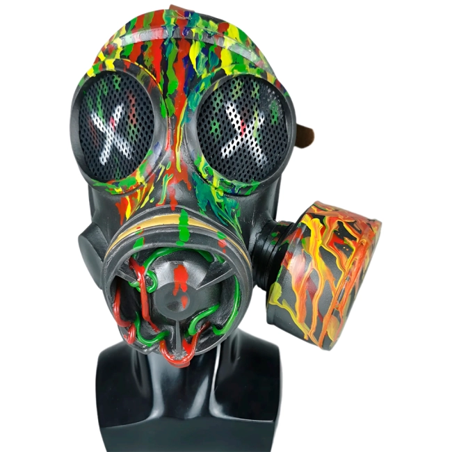 маска противогаз в краске