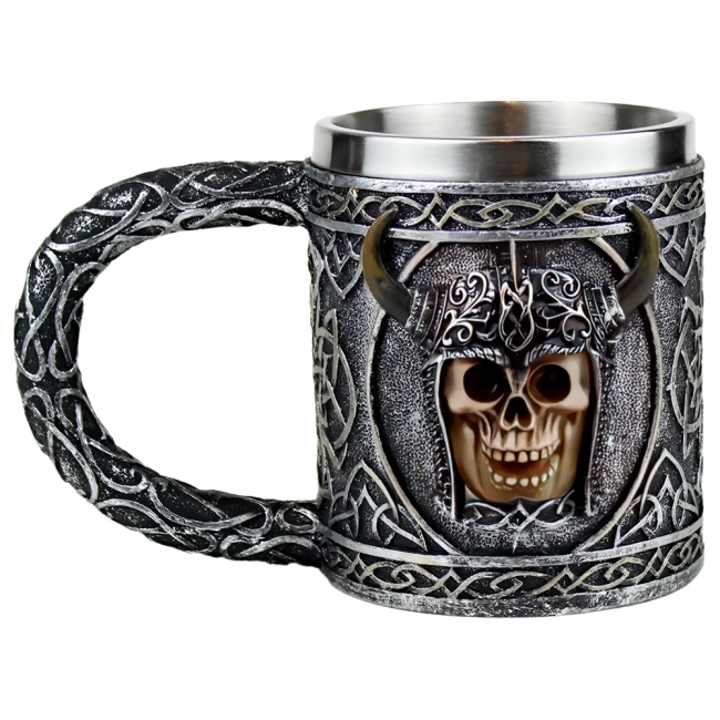 Кружка череп в шоломі