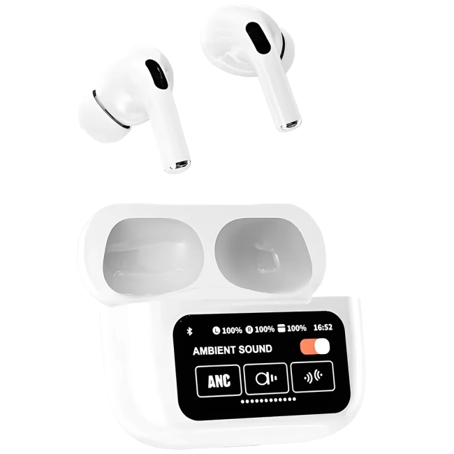 наушники в кейсе с дисплеем