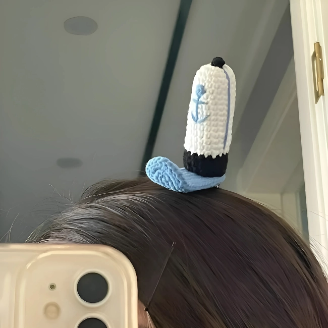 амигуруми заколка