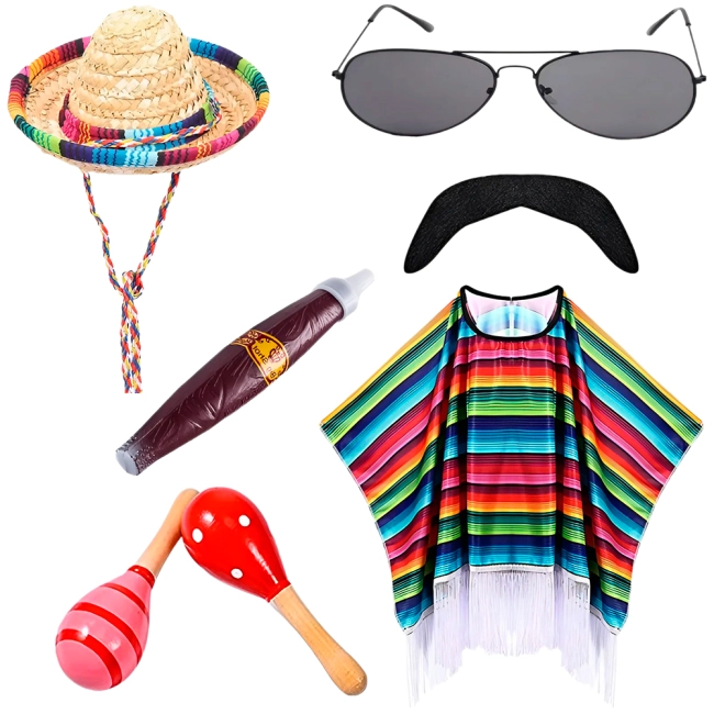 мексиканская шляпа с накидкой