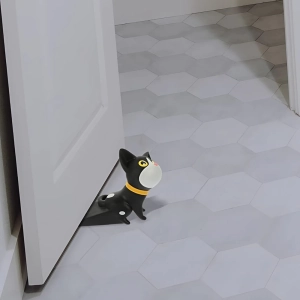 Обмежувач під двері у вигляді кота Обмежувач під двері