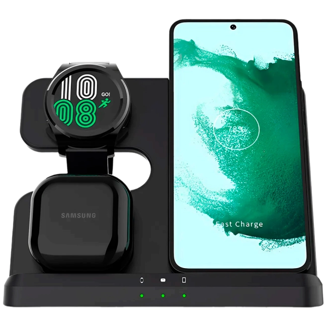 беспроводная зарядная док-станция 3 в 1