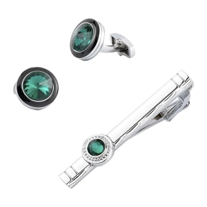 Мужской зажим для галстука с запонками Зажим для галстука с запонками