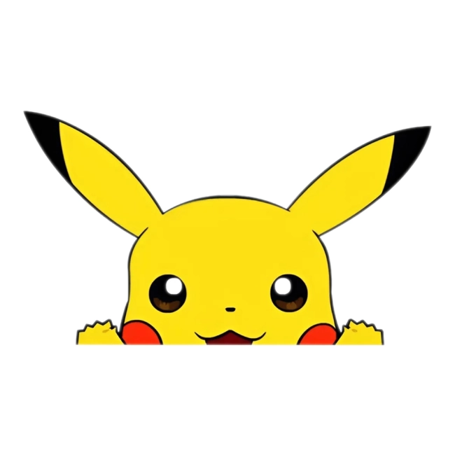 Наклейка Пикачу на машину