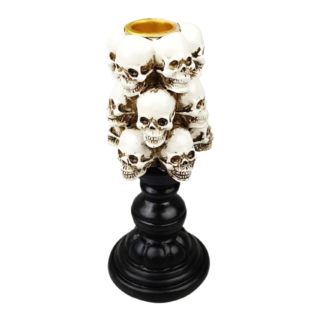 Подсвечник в виде черепов