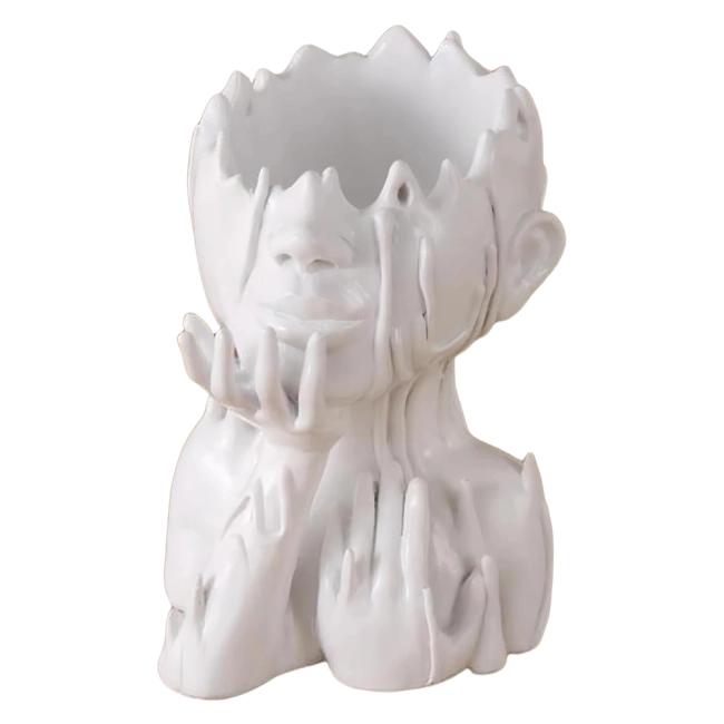 Кашпо у вигляді голови дівчини