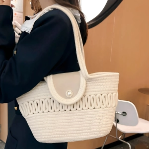 Плетеная женская сумка на плечо женская сумка на плечо