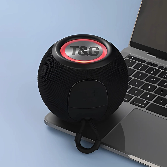 кругла портативна колонка