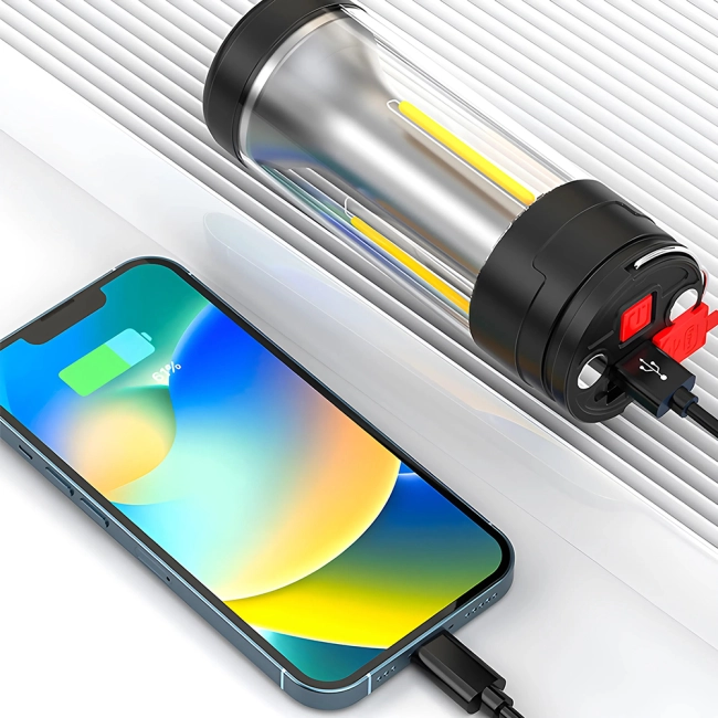 ліхтар з повербанком для кемпінгу