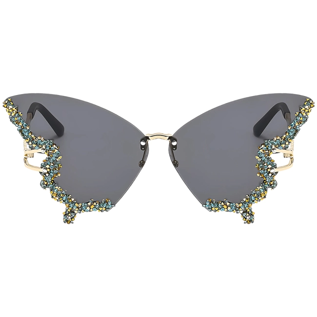 очки бабочки со стразами