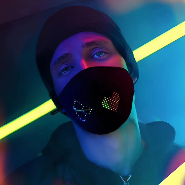 светодиодная маска с приложением
