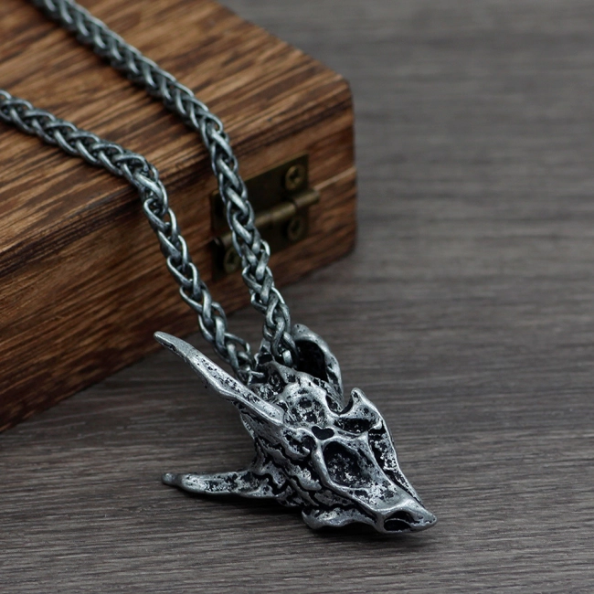 Кулон череп дракона