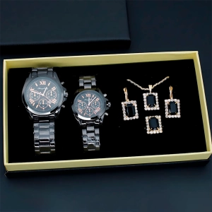 Парный комплект с часами и украшениями комплект с часами и украшениями