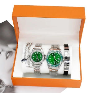 Парный набор браслетов с часами парный набор браслетов с часами