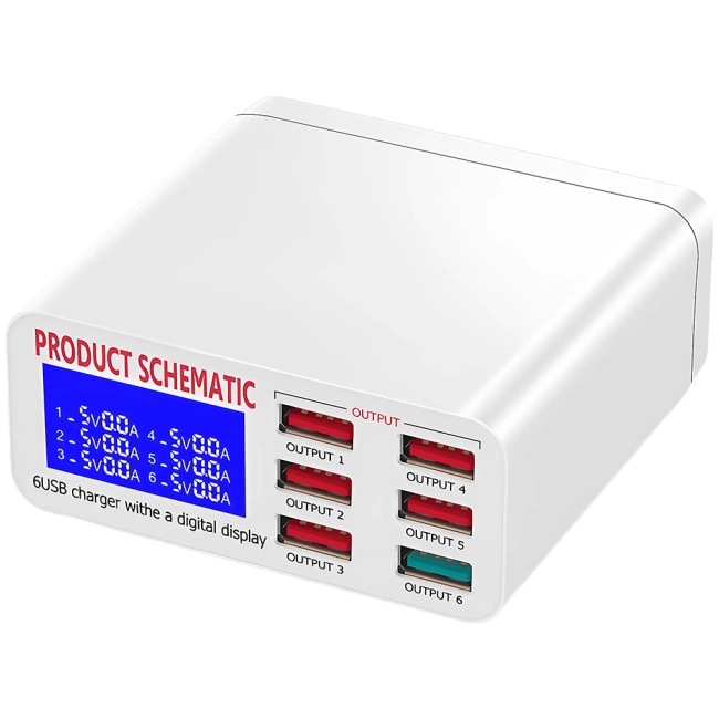 зарядка для 6 пристроїв