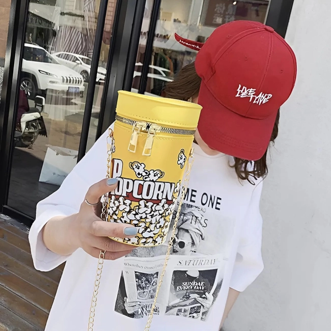 Сумка попкорн з ланцюжком