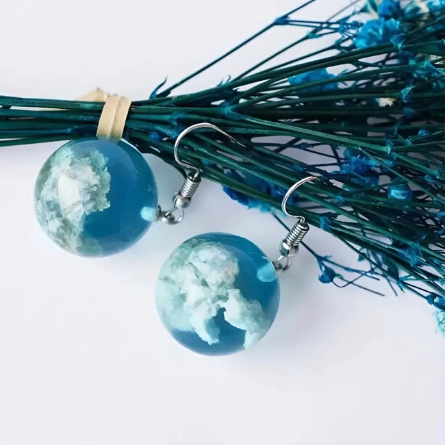 Серьги в виде облаков