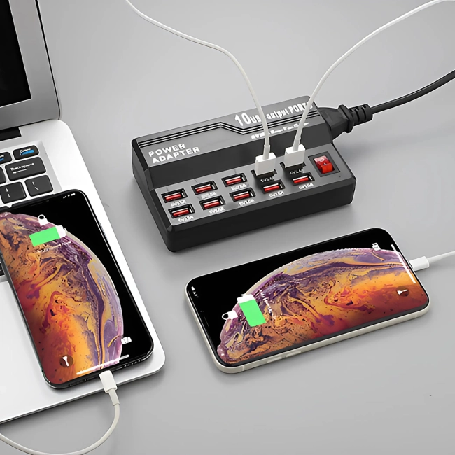 зарядний пристрій на 10 портів