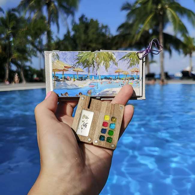 міні палітра для акварелі