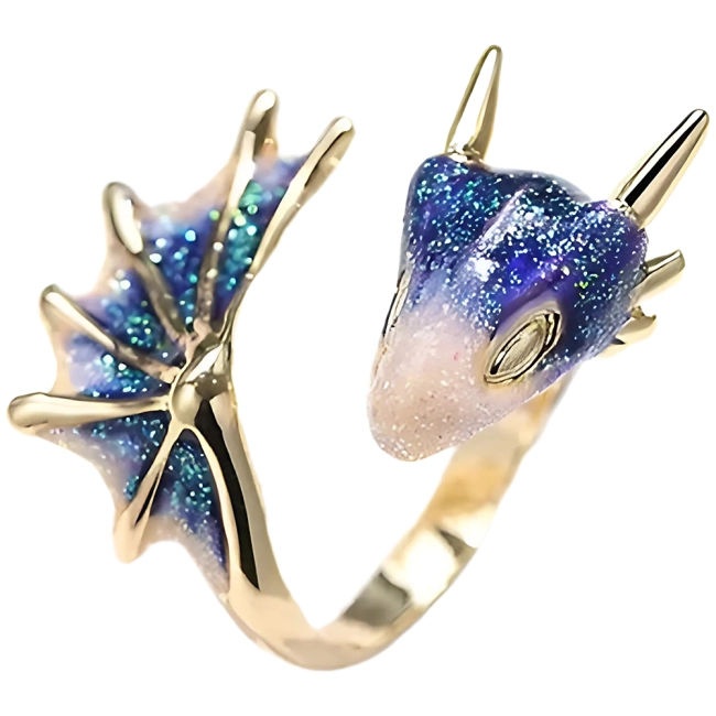 кольцо с драконом на палец