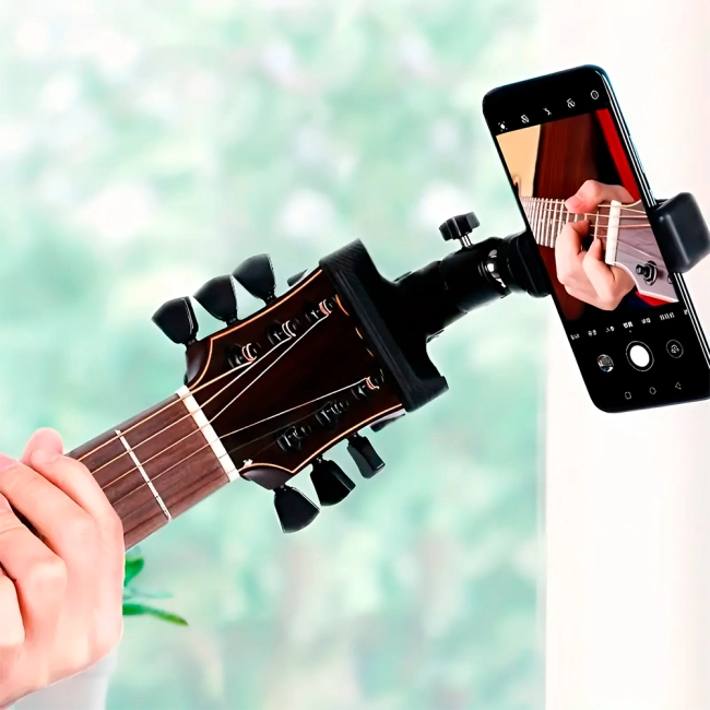 тримач телефону на гриф гітари