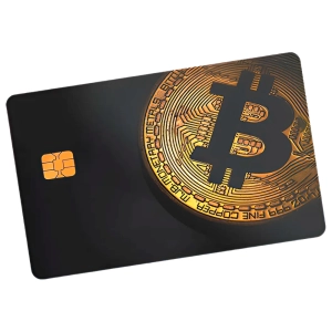 Наклейка на банковскую карту Bit Coins наклейка на банковскую карту