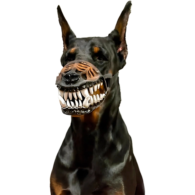 маска з зубами для собак